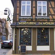 Weinstuben Wöhler in der Puschkinstraße Schwerins, lebendiges Denkmal