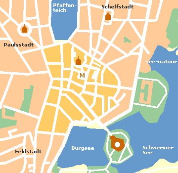 Klicken in die Karte der Innenstadt Schwerin