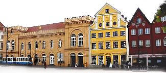 Marktplatz Schwerin mit Stilistisch frei wählbaren Geschmacksrichtungen