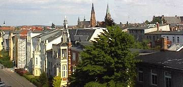 Blick in die vielgestaltige Paulsstadt von Schwerin